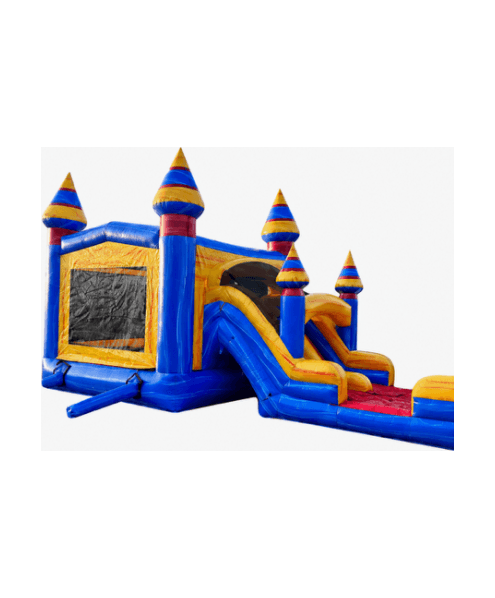 Blue Yellow Dual Lane Slide Combo
